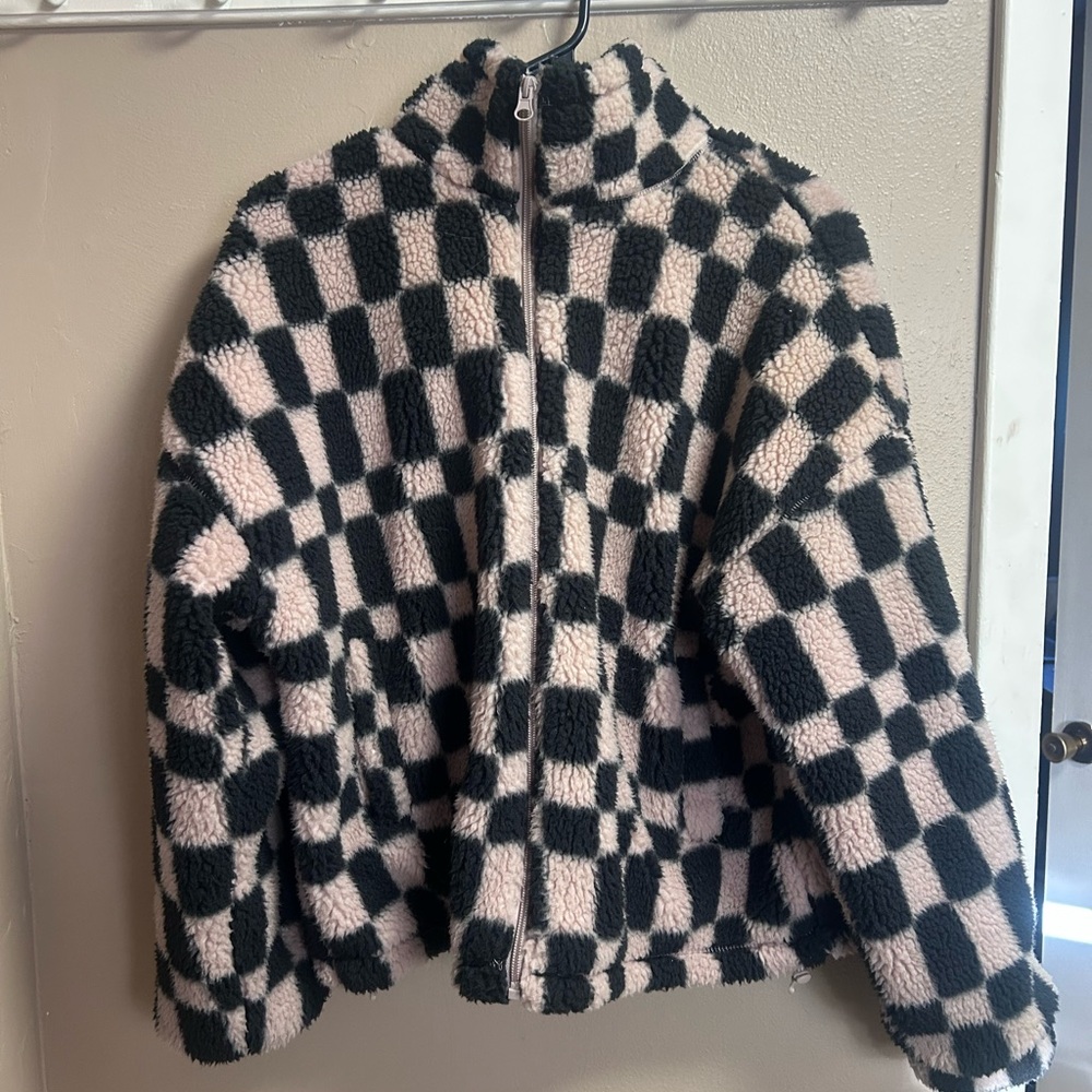 a new day Black and Cream Patterned Jacket